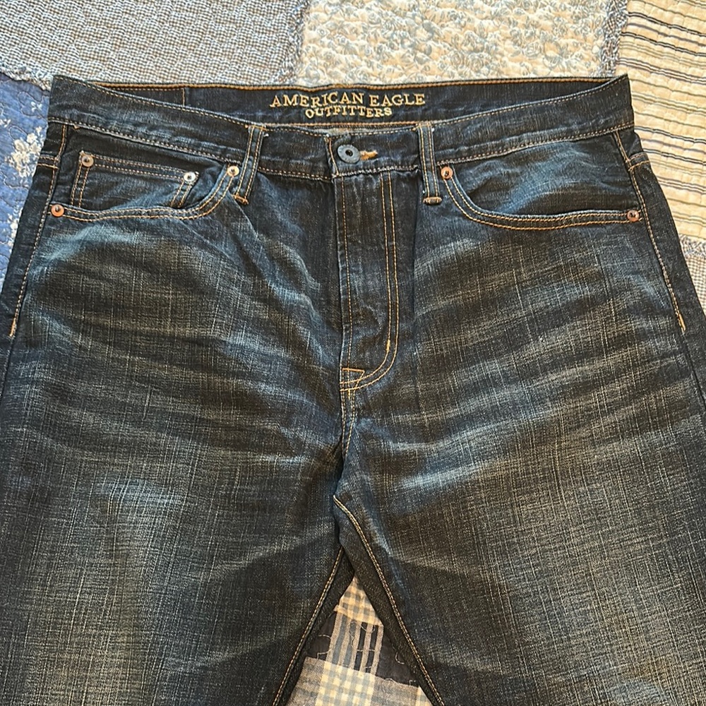 American Eagle Outfitters Men's Dark Denim Jeans